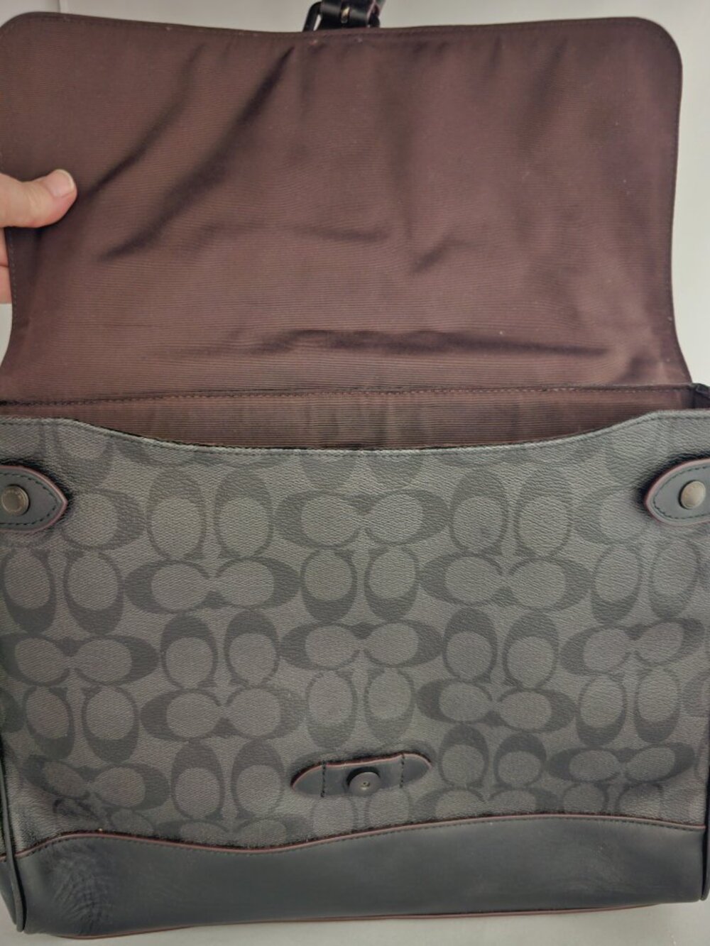 Coach Men's Hudson Messenger Bag in Signature Canvas! NWT! - Picture 5 of 9